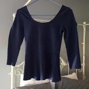 Express peplum long sleeve